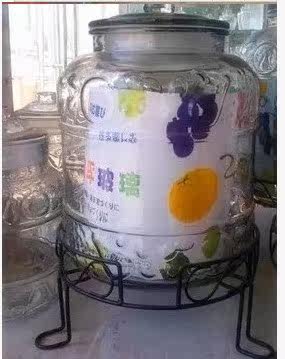 包邮无铅玻璃雕花泡酒瓶带龙头酒架葡萄酒酿酒坛酵素圆密封罐米缸