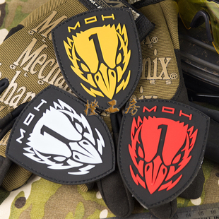 MOH夜鹰BLACKBIRD魔术贴 臂章 贴章 环保PVC滴塑材质荣誉勋章