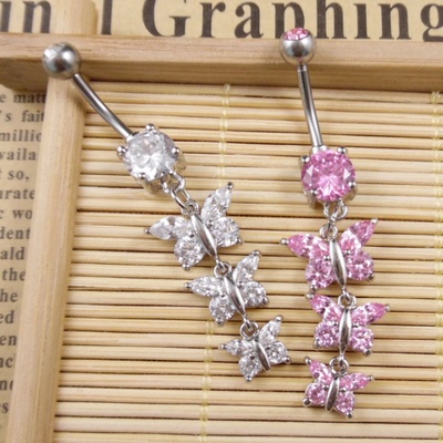 锆石脐钉防过敏肚脐环