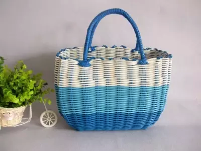 特价塑料编织收纳菜篮子购物篮手提篮针线宠物篮买菜蓝子大中小号