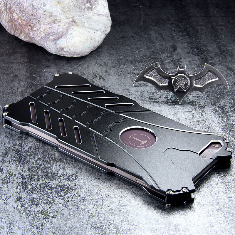 R-Just Batman Shockproof Aluminum Shell Metal Case with Custom Stent for Smartisan Nut Pro