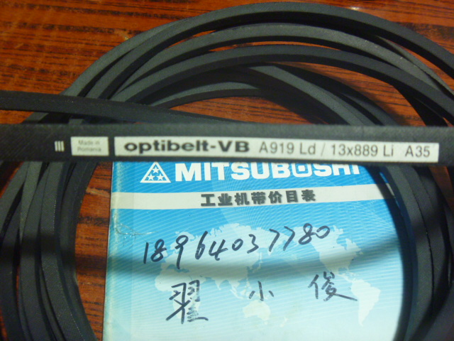 德国欧皮特Optibelt传动带输送带进口三角带A35 A919Ld/13x889Li