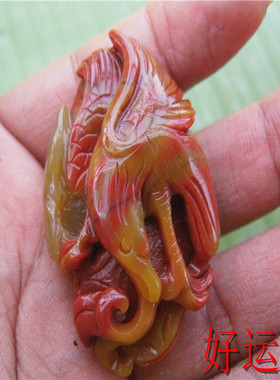 战国红玛瑙大鹏展翅宝石玉饰品