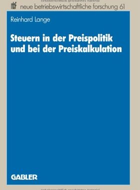 【预售】Steuern in Der Preispolitik Und Bei Der Preisk...