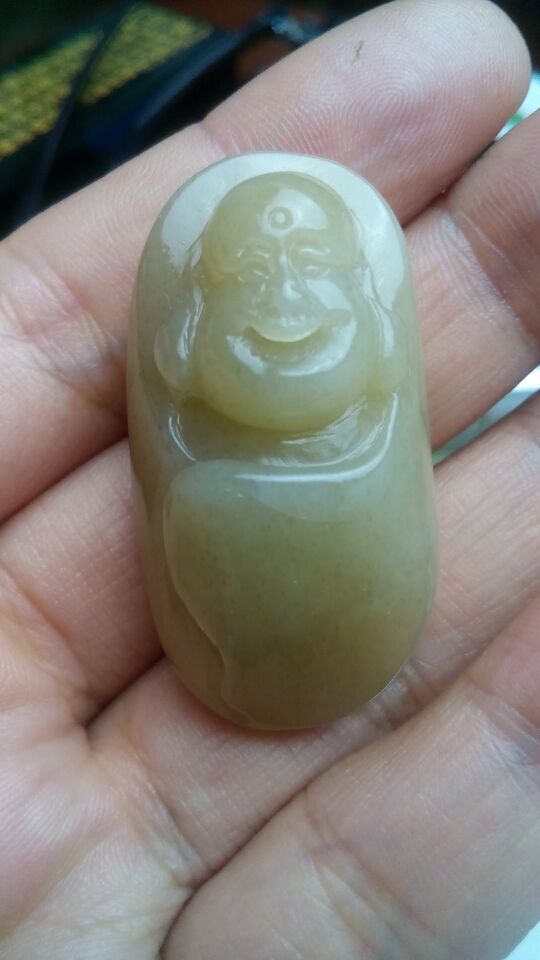 和田玉挂件糖玉笑佛且末糖