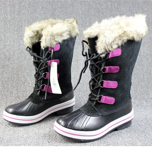 Chaussures de montagne neige en cuir de vache fendu MX003 - Ref 1067455 Image 1