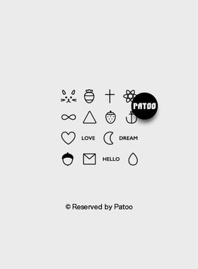 【PATOO怕痛】原创防水纹身贴 小图案们 Mini Graphics创意小清新