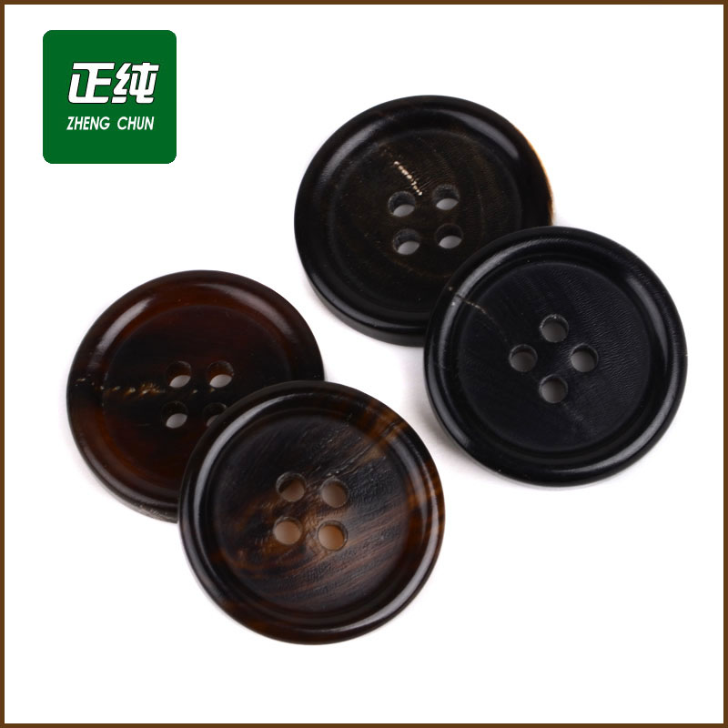 真牛角钮扣西服正装男女衣风衣