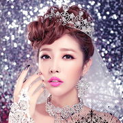 Shi Huanqi H198 tiara wedding bridal Photo Studio accessories for high-end large drilling Crown tiara court round Crown