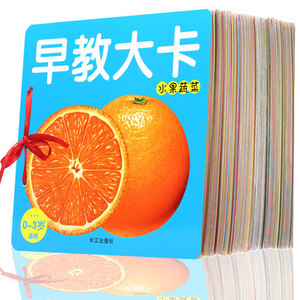 全新升级版 全套6册0~3岁早教大卡书小手撕不烂破幼儿书籍 婴儿宝宝识字启蒙卡片宝宝幼儿启蒙翻翻书认知卡儿童早教认知书智力开发