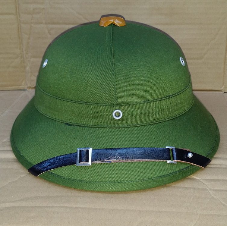 越南民族绿色帽钓鱼帽防晒表演道具遮阳户外帽进口通帽老年夏季