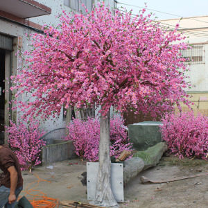 圣缘景观仿真桃花树艺术造型布景园林花卉装饰徦树酒店大厅造型树