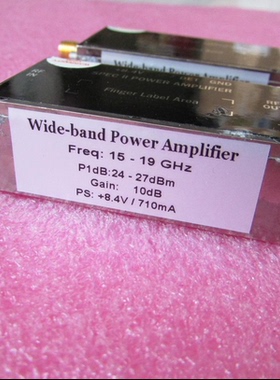 美国进口 15-19GHz 24-27dBm SMA 射频微波中功率放大器