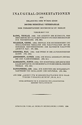 【预订】Inaugural-Dissertationen Zur Erlangu...