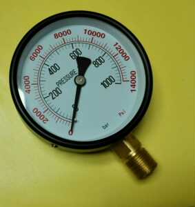 超高压压力测量表y-100 0-1000bar/0-14000psi m20x1.5表盘100mm
