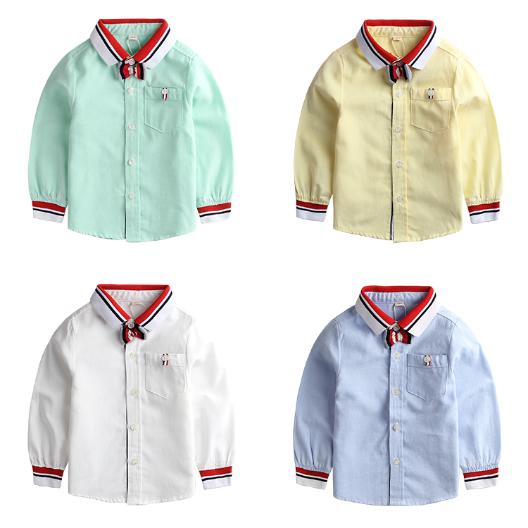 Chemise garcon à manche longue en coton - Ref 2082159 Image 1