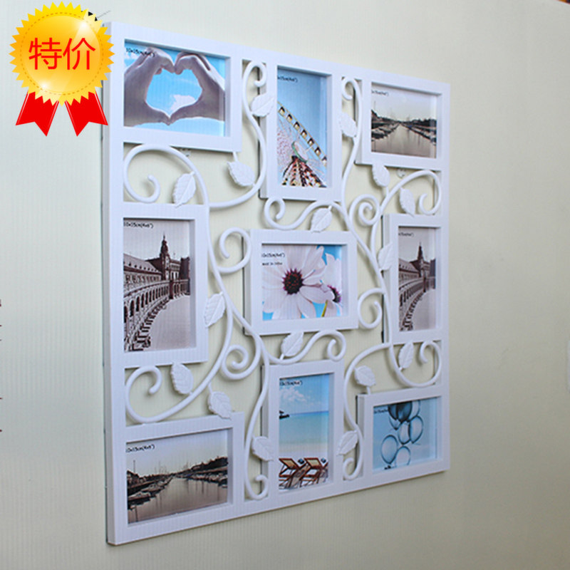 新品包邮连体相框挂墙欧式创意6寸组合照片墙结婚儿童送礼照片框