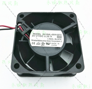 0.25A 散热风扇 2410ML 双滚珠 6CM 6025 24V B70 05W NMB 原装