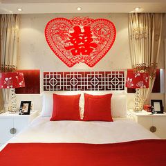 Свадьба свадьба, свадебные поставки свадебные дома Большие бархатные переполненные кровати, дверь прикроватной, дверная наклейка