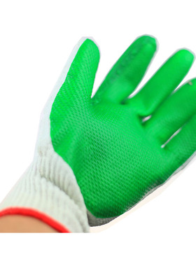 绿色胶片劳保手套 防切刀割胶片手套 玻璃五金工作（朝天门）