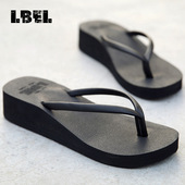 拖鞋 外出百搭人字拖 时尚 女夏海边沙滩鞋 坡跟厚底凉拖外穿夹脚韩版