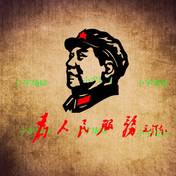 学校培训为人民服务影视装饰贴纸