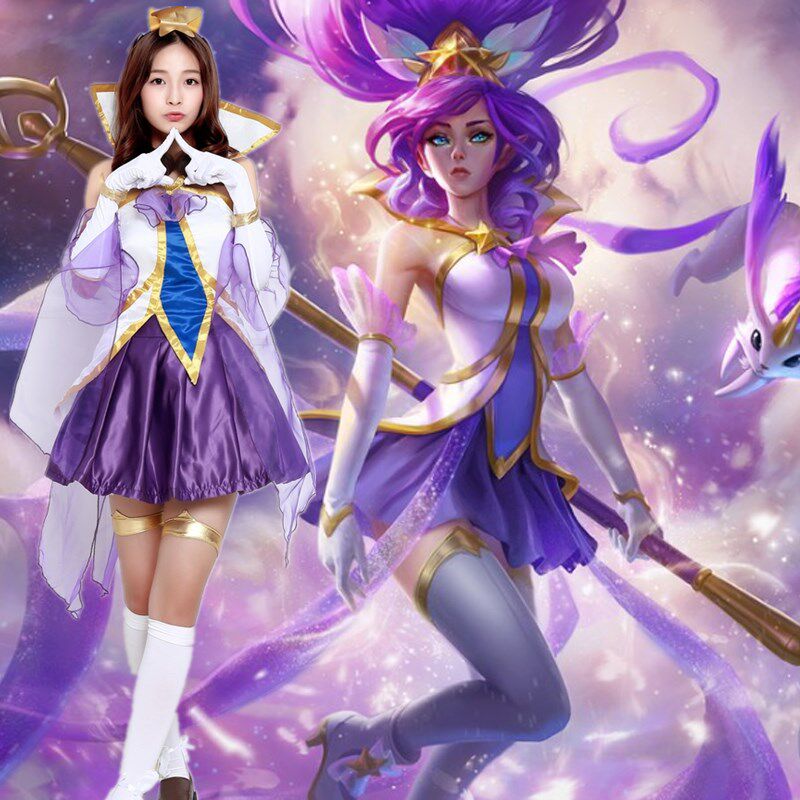 游戏lol英雄联盟 星之守护者魔法少女 风女 迦娜皮肤 cosplay服装