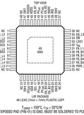 进口原装 LTC3676ELXE-1 LTC3676ILXE-1 LTC3676HLXE-1 LTC3676-1