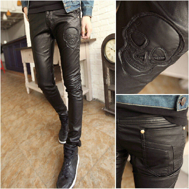 Pantalon cuir homme serré pour jeunesse - Ref 1478717 Image 1