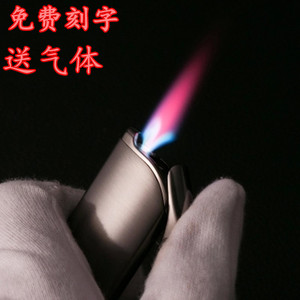美高 可视气窗红火苗充气打火机 创意金属超薄电镀防风气体打火机