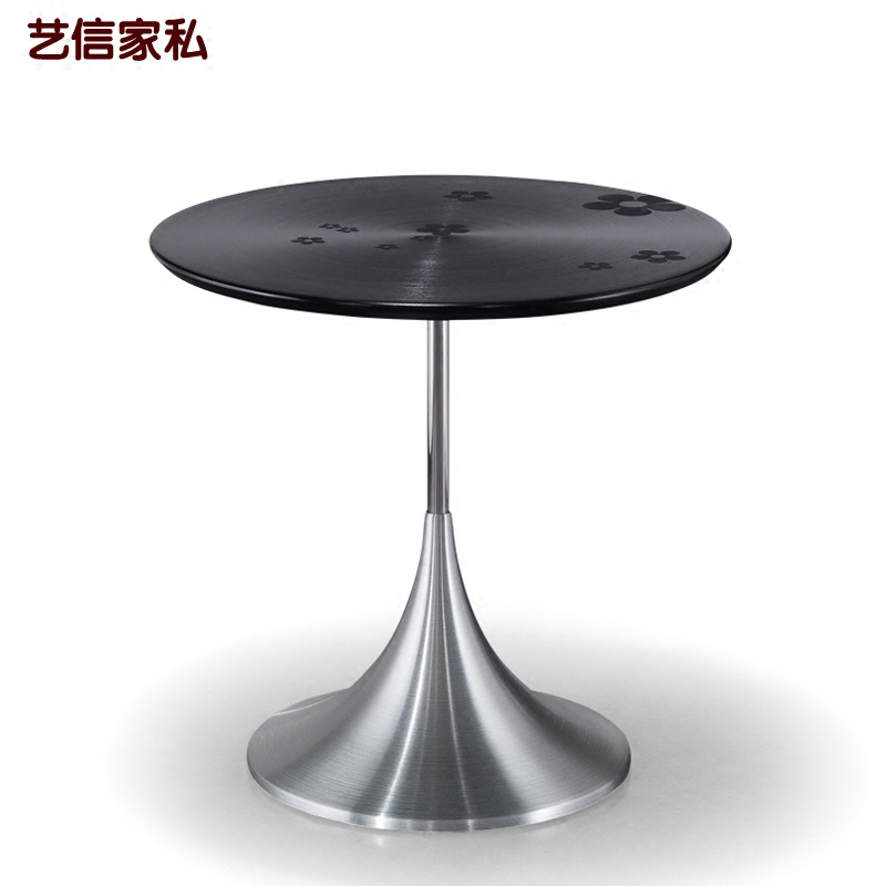 简约现代钢化玻璃迷你圆形边几创意不锈钢沙发边桌时尚小茶几包邮