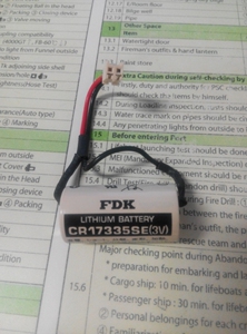 。FDK CR17335SE  3V 2/3A 光洋RB-5 PLC 专用电池带白色插头