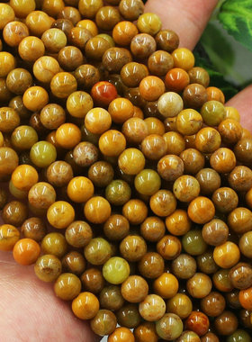 diy天然福建田黄石散珠