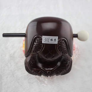 寺院用品 法物法器 4寸木鱼香樟木 佛应 法器 特价结缘佛具红木色