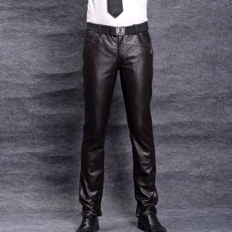 Pantalon cuir homme droit pour hiver - Ref 1479587 Image 1