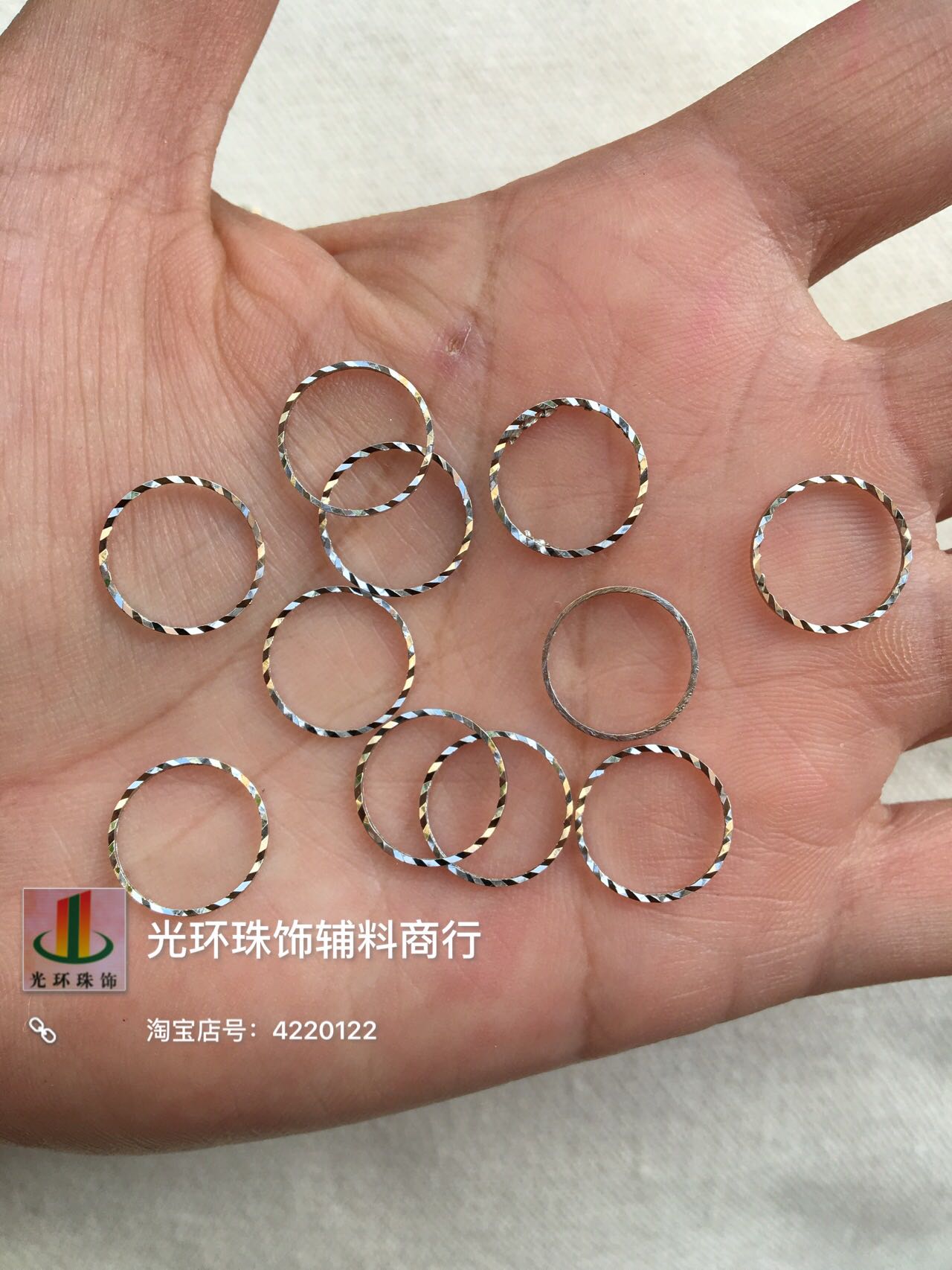 DIY金属圆圈 5mm6mm8mm12mm银色批花边圆圈圆形吊环手工配件