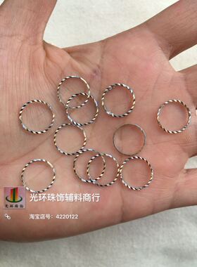 DIY金属圆圈 5mm6mm8mm12mm银色批花边圆圈 圆形吊环手工配件