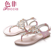 Color non-summer styles Shoppe authentic fashion woven rhinestone flat Sandals women shoes WHB672604B