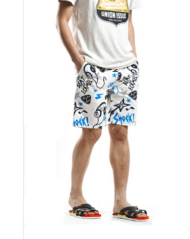 宽松男士纯棉休闲中裤