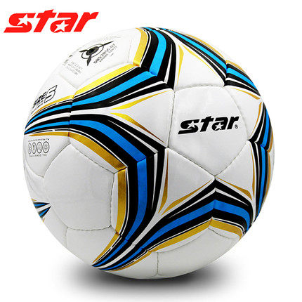 专柜正品 STAR世达 标准5号足球超耐磨皮革高级PU训练用球SB5385C