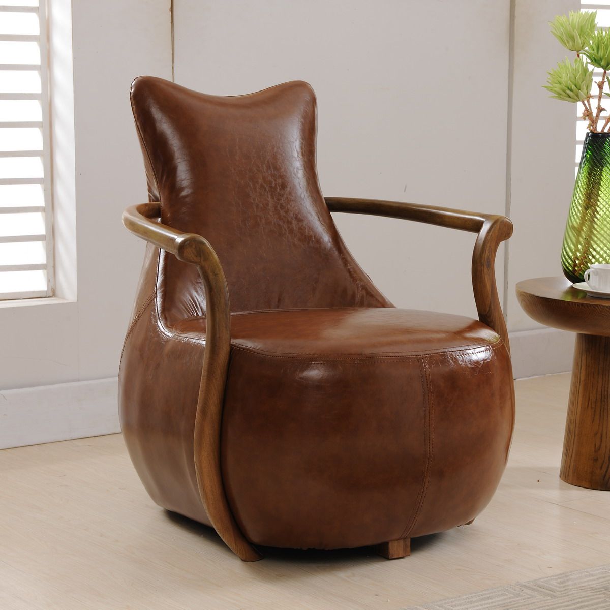 美式乡村沙发椅子中式单人休闲椅艺术美容会所洽谈椅仿古风鱼尾椅