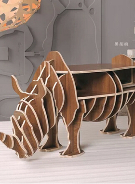 实木橱窗落地摆件动物造型包邮