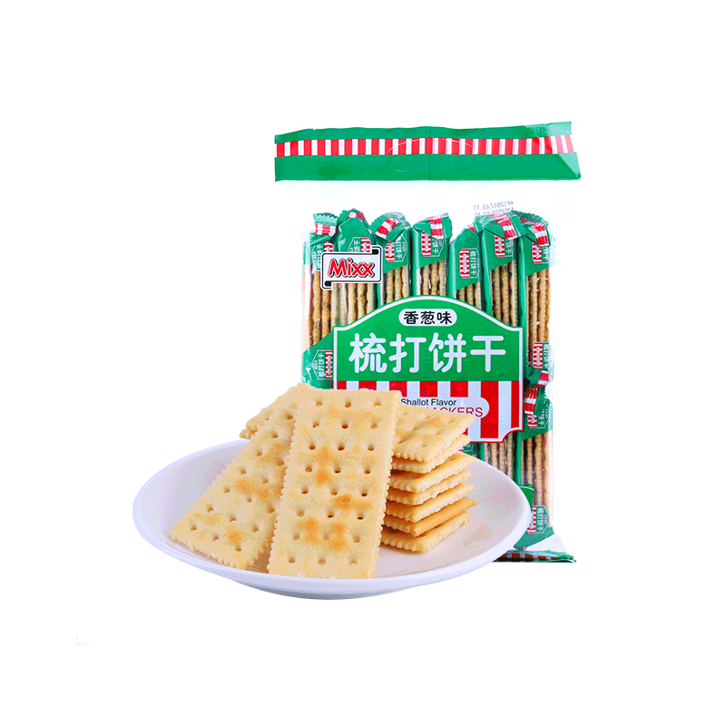 mixx苏打饼干350g香葱/淮山/奶盐咸味梳打饼-苏打饼干(拾味食品专营店仅售7.8元)