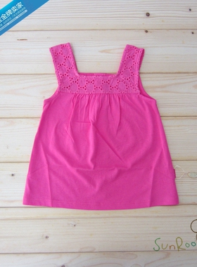 【三折清仓】阳光鼠夏装 女童纯色全棉吊带衫 宝宝无袖背心上衣