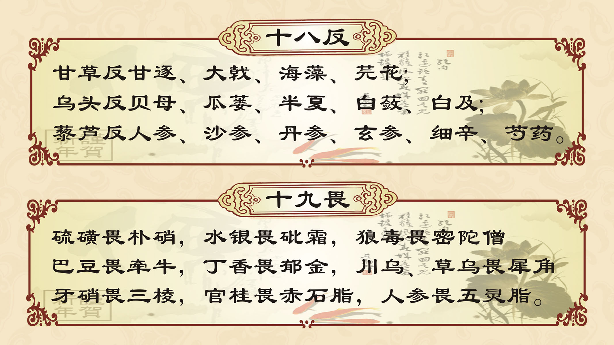 715海报印制展板写真喷绘贴纸190十八反十九畏医学医疗