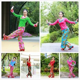 红草莞儿原创广场舞服拾穗人混搭 牡丹系列 35718