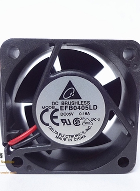 台达EFB0405LD 4厘米 4020 双滚珠 静音 机箱风扇 5V 0.16A  2线