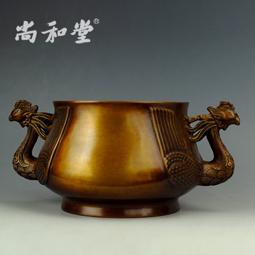 尚和堂凤耳沉香檀香盘香纯铜包邮