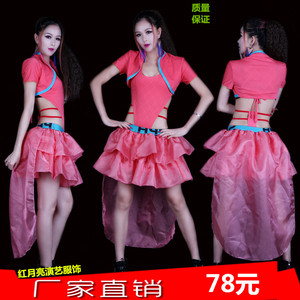 夜店ds舞台装女歌手 啦啦队钢管舞蹈演出服装 蓬蓬裙套装844