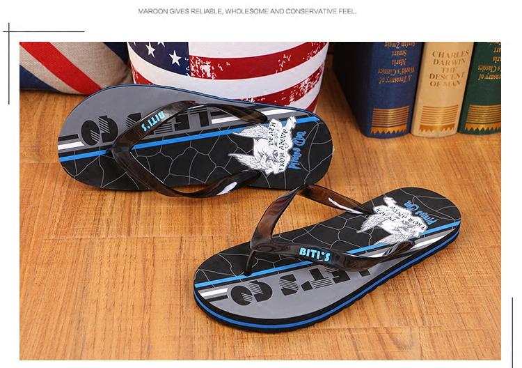 热卖推荐包邮越南平仙男式薄底夏季户外轻便防水沙滩拖鞋人字拖